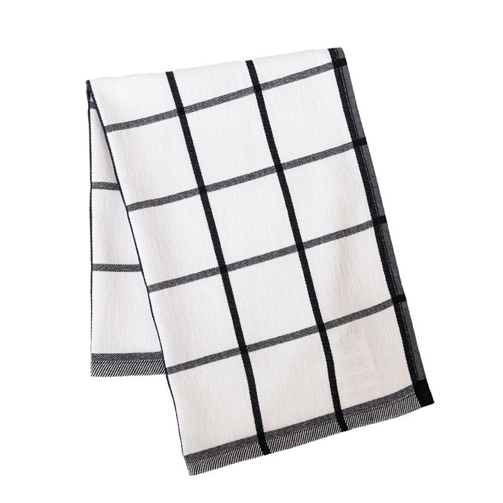 Laveta de bucatarie KRATKA, 50x70cm, negru/alb