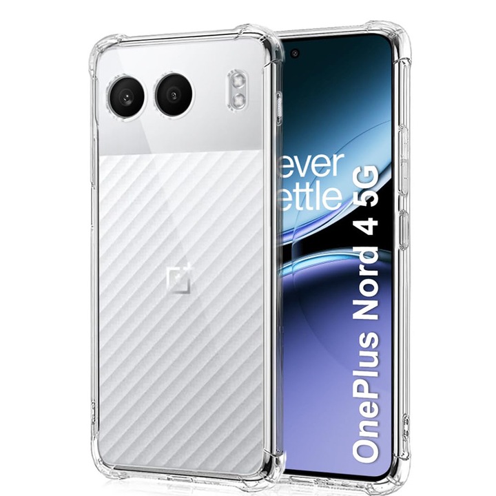 Husa Protectie pentru OnePlus Nord 4, AIR Protect, K91, Termoplastic, Transparent