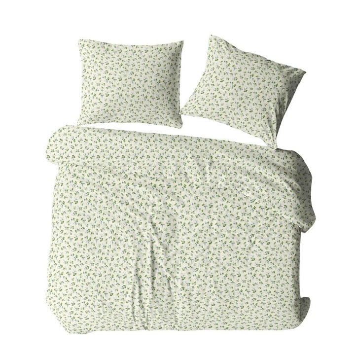 Feta de perna din scoarta 40x40 buline crem verde 1674N Bielawa KARO