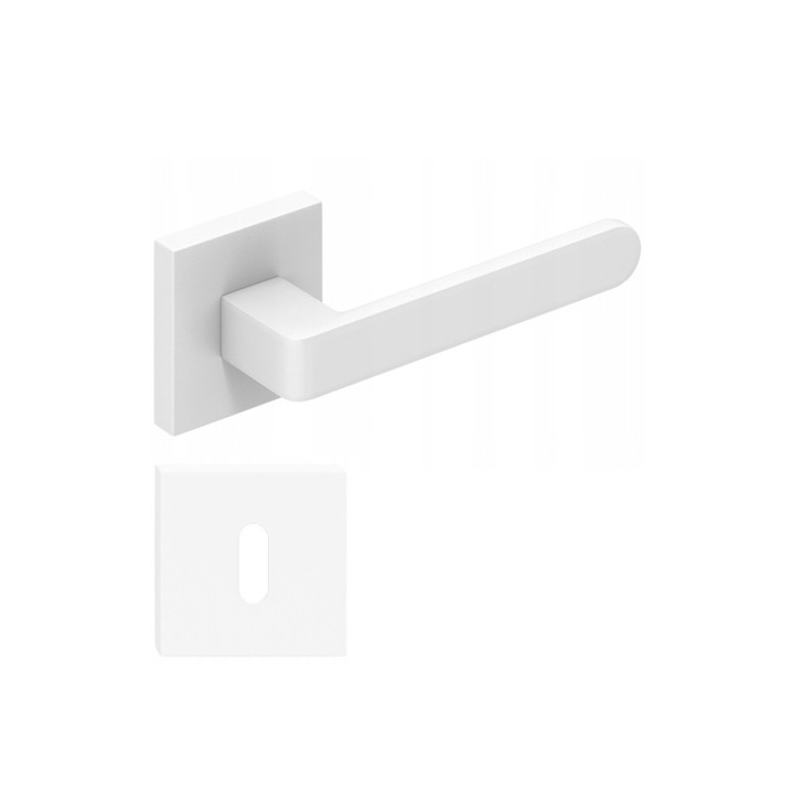 Manere usi RIO alb mat, rozeta cheie