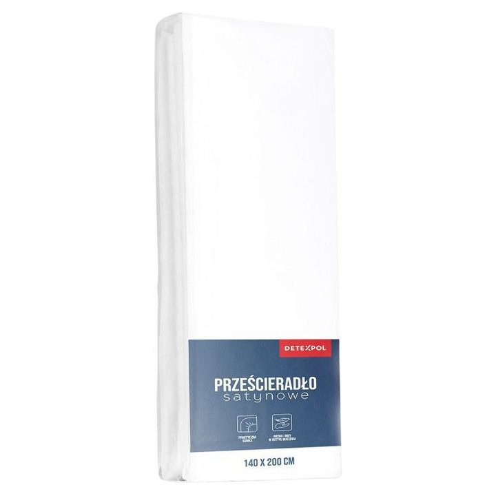 Cearceaf de pat, Detexpol, Microfibra, 120x200 cm, Alb