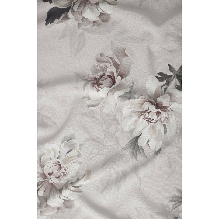 Калъфка за възглавница, Каро, 70x80см, памучен сатен, бежов