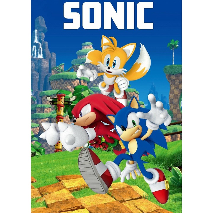 Patura polara Jerry Fabrics, 100x150cm, design licentiat, culori vii