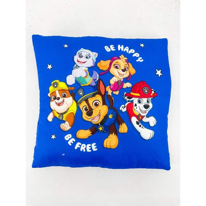 Perna decorativa copii Setino, Poliester, 40x40 cm, Albastru