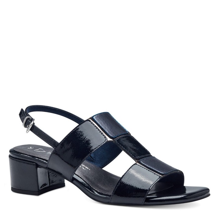 Sandale Elegante Dama Marco Tozzi 28204-42 Bleumarin Lac + Bronze - Bleumarin, 38