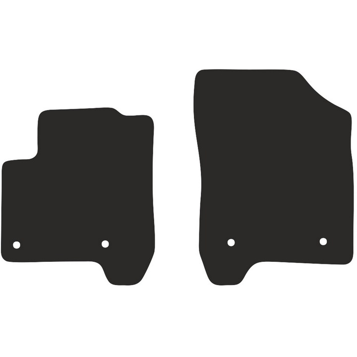 Комплект от 2 предни стелки за кола, Wielganizator, полиамидни, черни, за Citroen C3 Picasso миниван 2008-2017