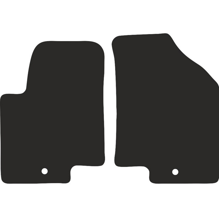 Set 2 covorase auto fata, Wielganizator, poliamida, negru, pentru Kia Soul I crossover 2009-2013