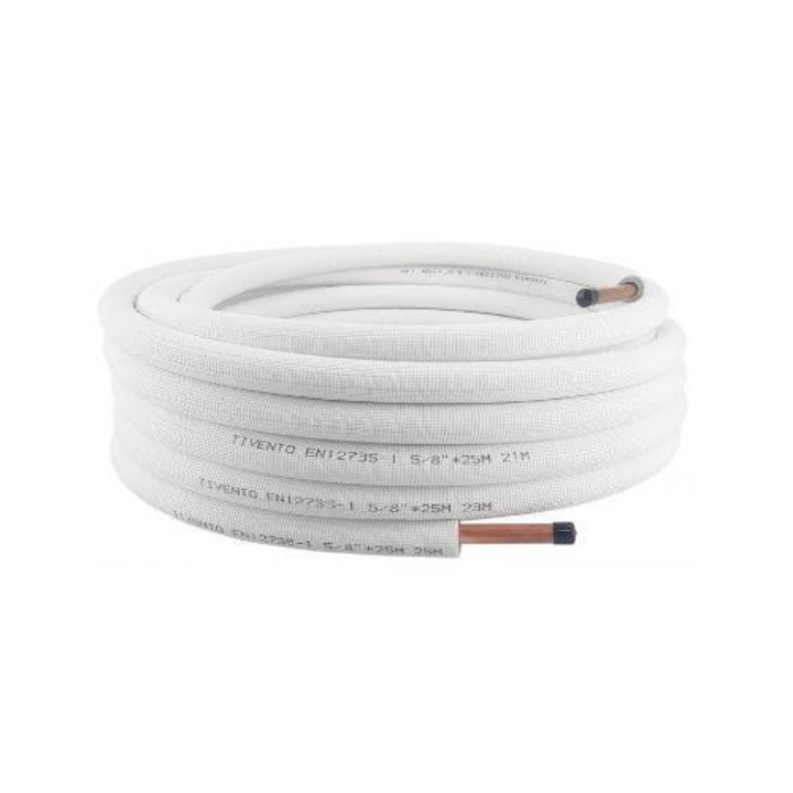 Teava de cupru in carcasa 1/4 cerc 25 m Tivento Flex