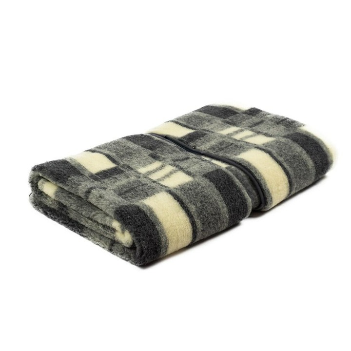 Kimono din lana merinos, 2 in 1, grafit, 160x200 cm