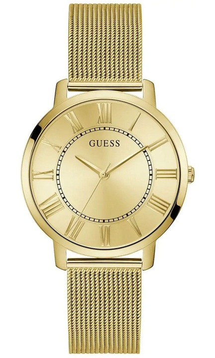 Ceas barbati Guess GW0832G1, 40mm, auriu, bratara mesh din inox, rezistent la apa 30m