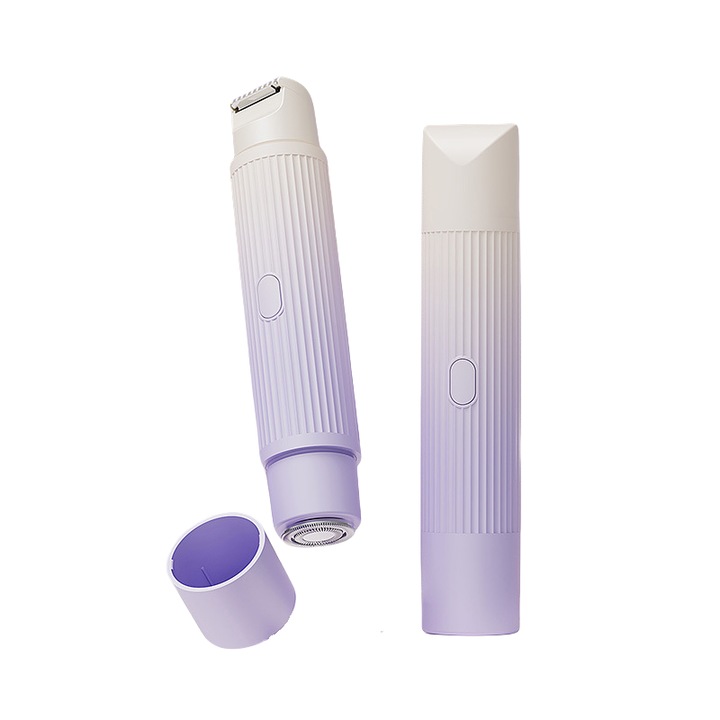 Epilator electric cu doua capete, design ombre, violet gradient