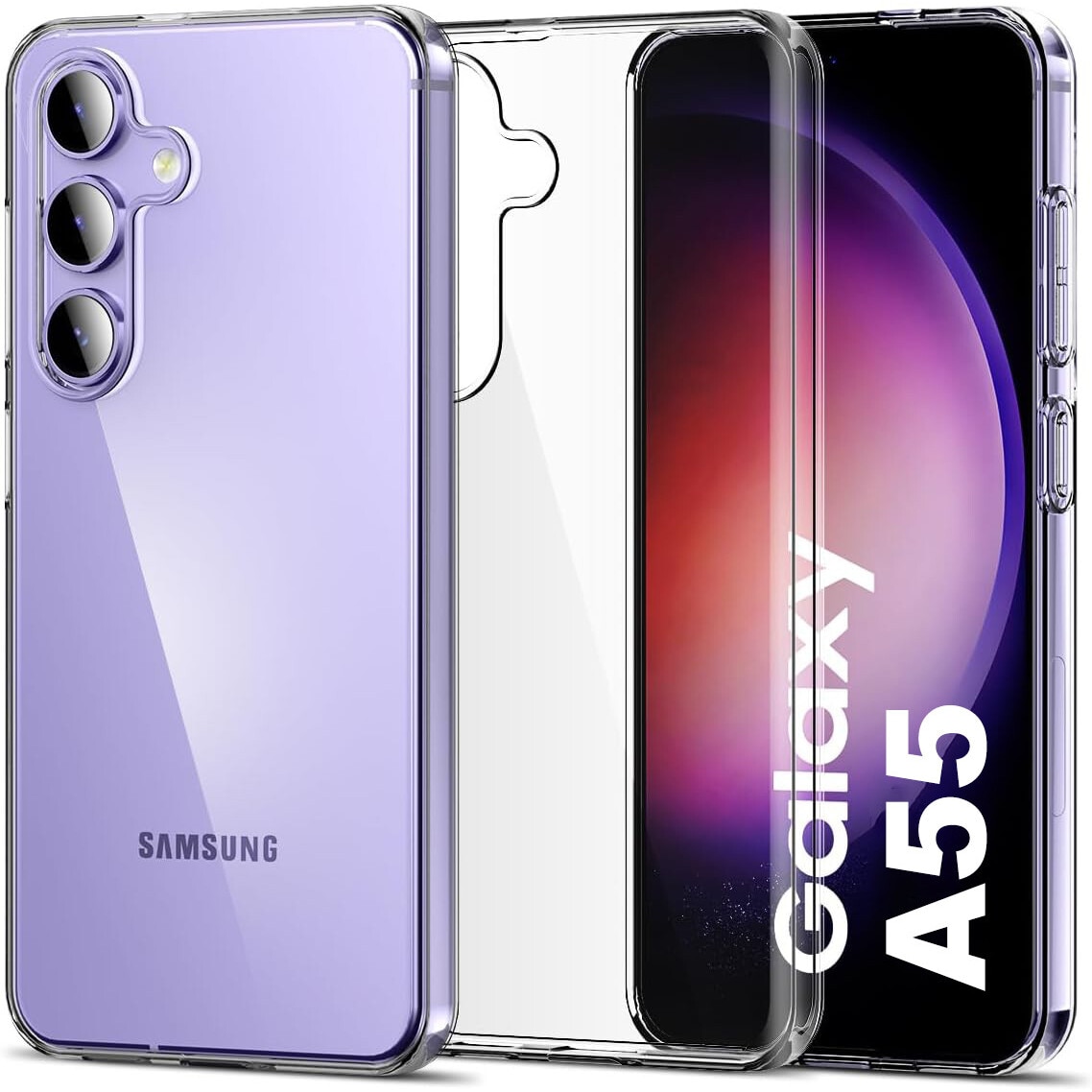 Husa protectie telefon, MDUG, TPU, Pentru Samsung Galaxy A55, Transparent