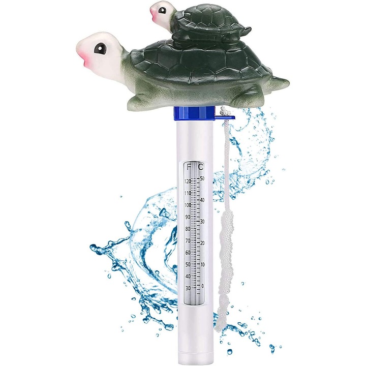 Úszó medencehőmérő, Enforose, nagy pontosságú érzékelő, napelemes, vonzó gyermek design, sokoldalú felhasználás