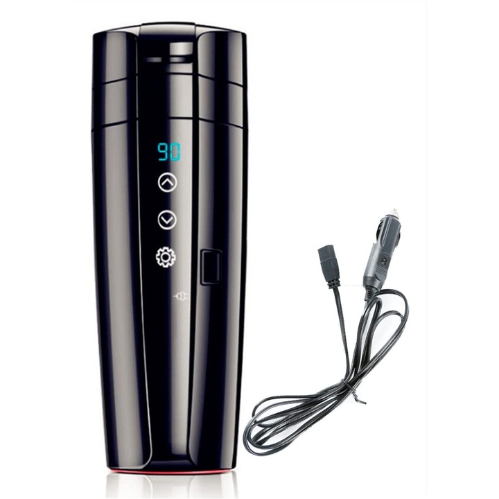 Fierbător electric portabil Enforose, 1.5L, 12V/24V, temperatură ajustabilă, design compact