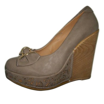 Pantofi cu insertie metalica , D&J Exclusive, Bej Pantofi cu insertie metalica , D&J Exclusive, Bej
