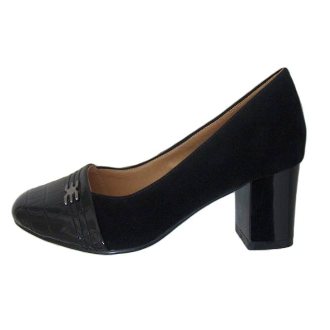 Pantofi cu toc mediu, eleganti, D&J Exclusive, Negru