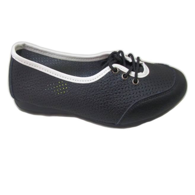 Balerini confortabili,perforati,D&J Exclusive, Negru