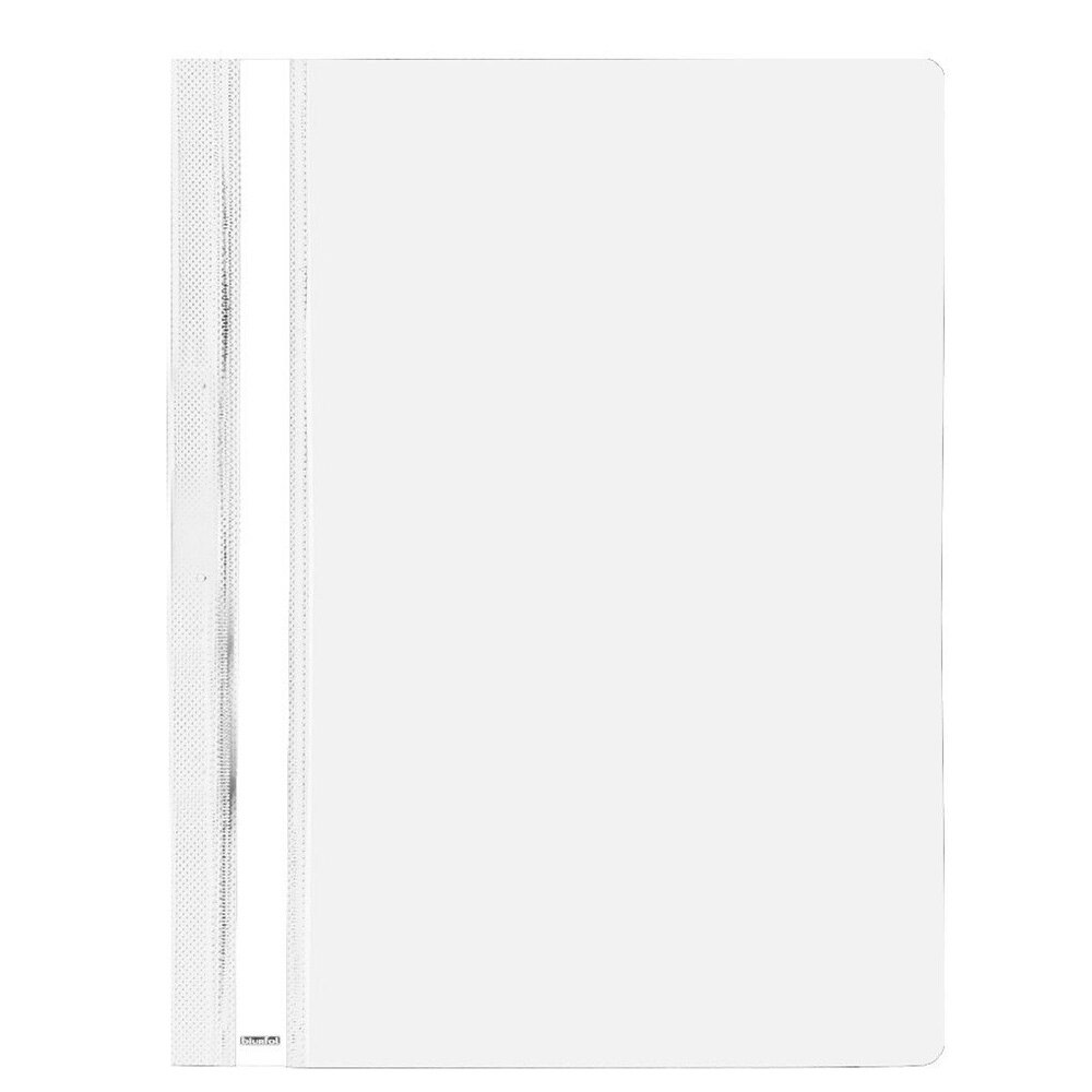 Dosar plastic cu sina si multiperforatii, BIURFOL, 20 buc/set, alb