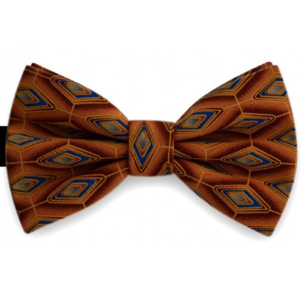 Papion butterfly brun deschis, imprimeu romburi