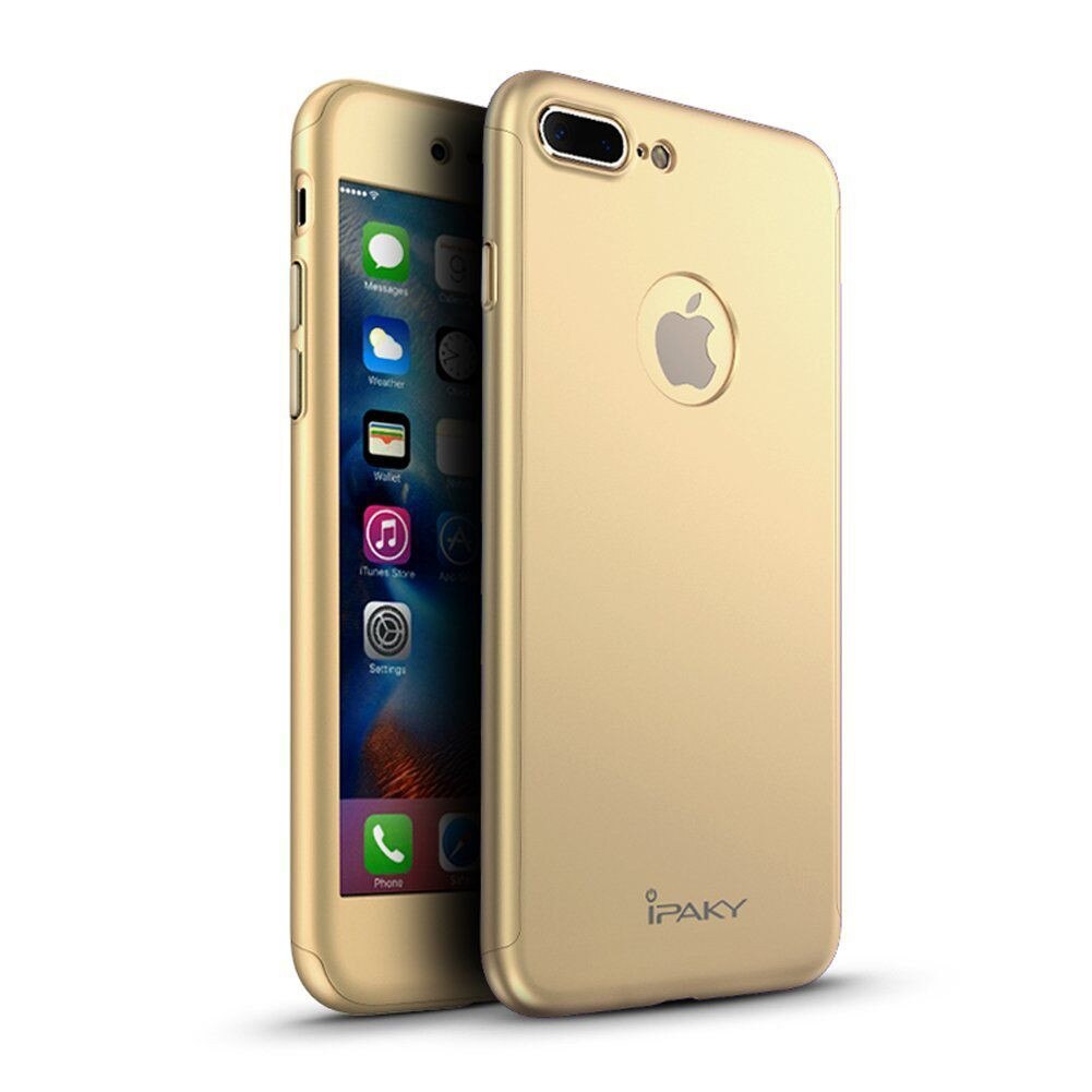 HUSA FullBody MyStyle iPaky Original Gold pentru Apple iPhone7 Plus acoperire completa 360 grade cu folie de protectie gratis