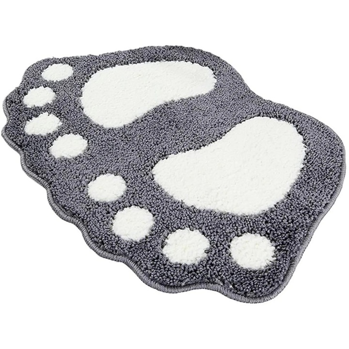 Covoras baie Enforose, gri, absorbant, design modern