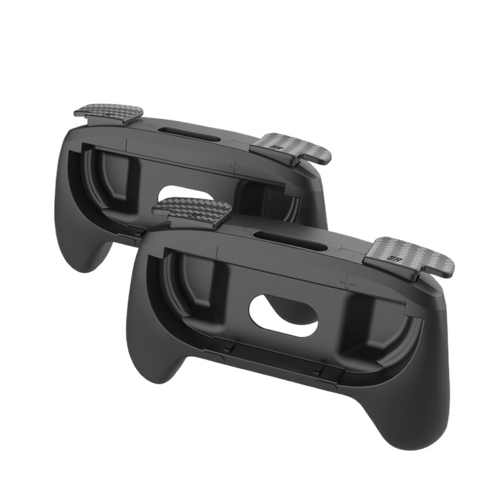 Set de 2 manere pentru controlere Joy-Con, design ergonomic, negru