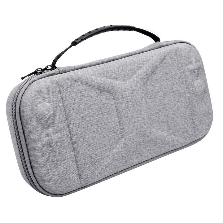 Husa rigida pentru Nintendo Switch, gri, capacitate mare, protectie suplimentara