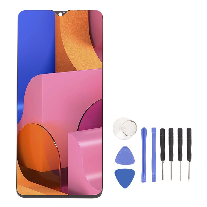 LCD екран 6.5 инча за Galaxy A20s A207 A2070, резолюция 1560x720, мултитъч