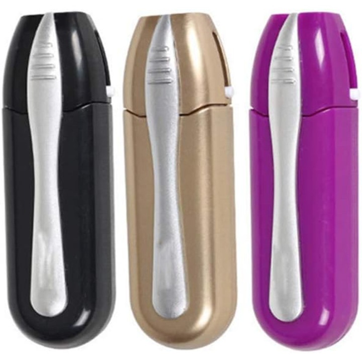 Perie de curatare ochelari, albastra, design dublu, compacta, usor de transportat