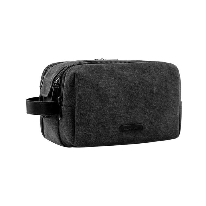 Мъжка чанта, органайзер за тоалетни принадлежности, водоустойчива, черна, 21x10x30см