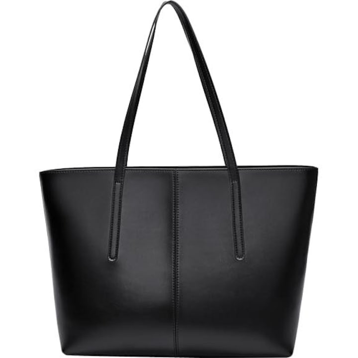 Női bőr táska, klasszikus design, méretei 15.74x5.31x10.23 in, fekete színű