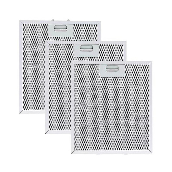 3 db szűrő szetthez W10169961A páraelszívóhoz, alumínium, 12x10.5inch, szürke-fehér