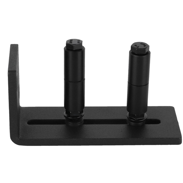 Kit de ghidare pentru usi de hambar, otel carbon, 10,5x4cm, include suruburi si cheie