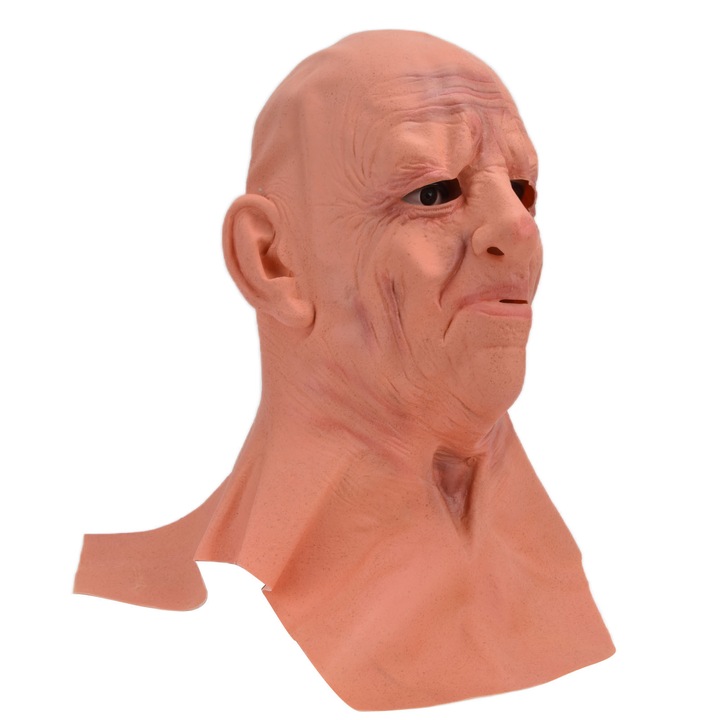 Masca de batran din latex, 43x23x22cm, pentru petreceri de Halloween