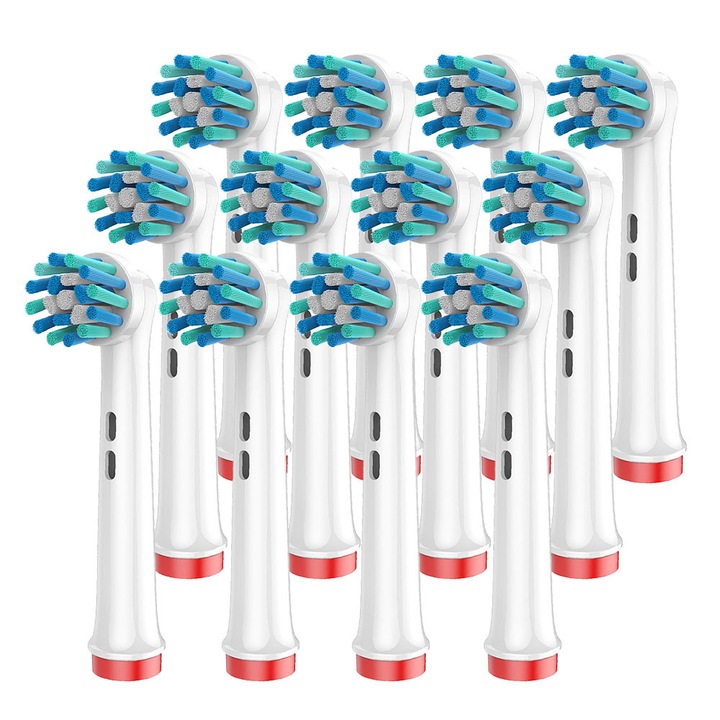 Set capete de periuta de dinti pentru Oral B Sensitive Clean, 142mm x 87mm x 12mm, cerdas biodegradabile, suport de bambu de carbon