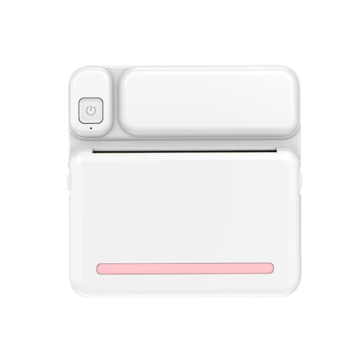 Hordozható Bluetooth hőnyomtató, 57 mm, 200 dpi, 110x80x30 mm, 3 tekercs színes papírral, Androidra/iOS-re