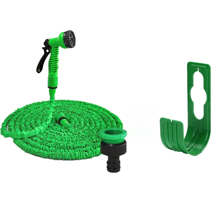Градински разтегателен маркуч със 7 функции, 15м, лек, за външна употреба