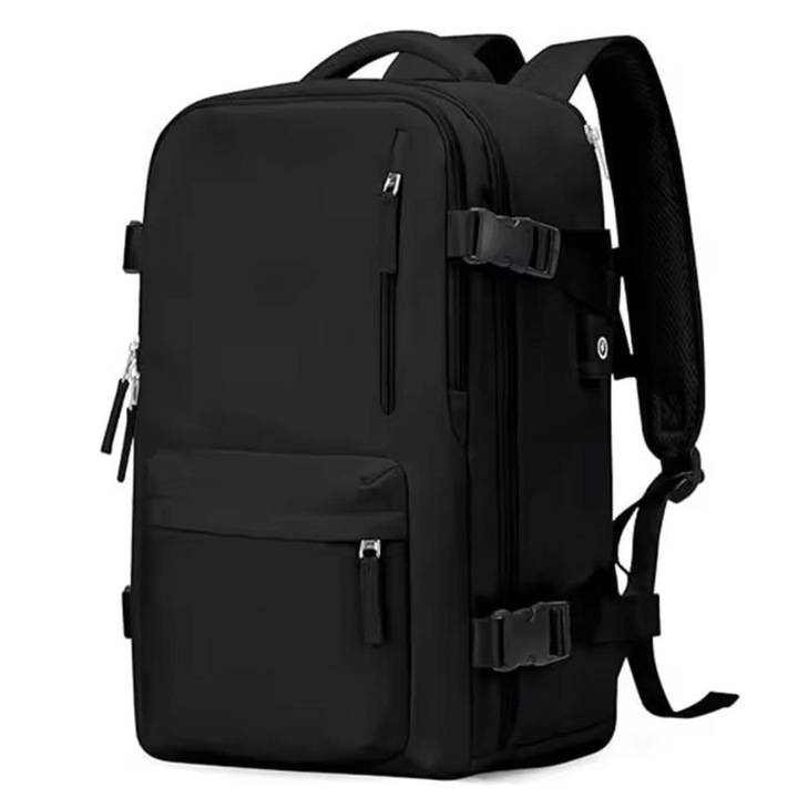 Rucsac de calatorie pentru laptop, 45x36x20cm, impermeabil, cu compartiment pentru incaltaminte, port USB