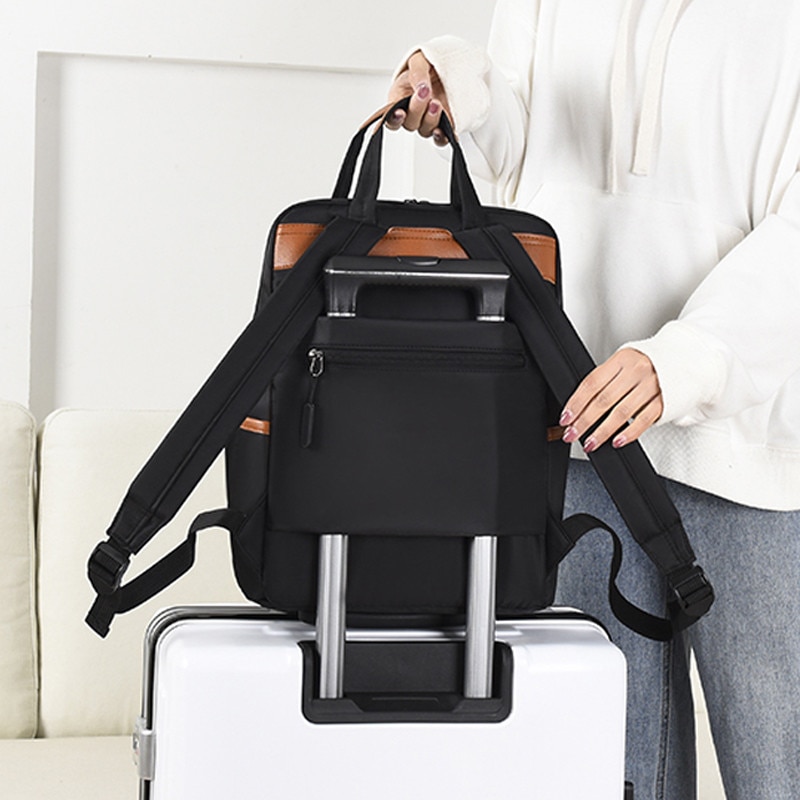 Rucsac multifunctional pentru laptop, impermeabil, mare capacitate, negru