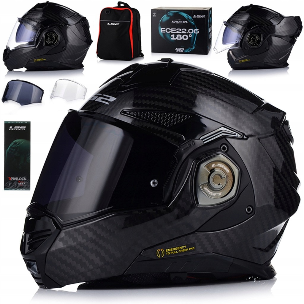 Casca motociclism, LS2, FF901 ADVANT X, carbon, cu viziera