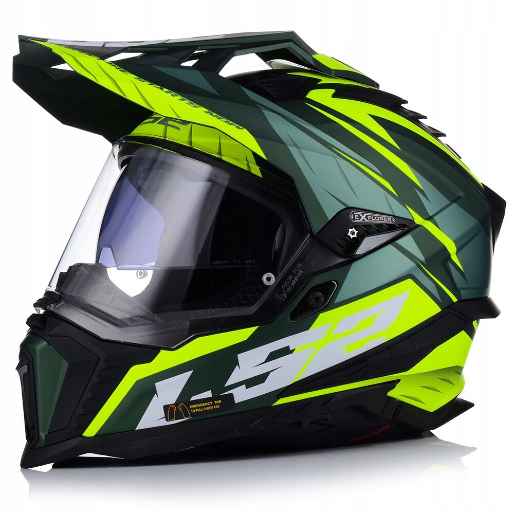 Casca motocross LS2 MX701 Explorer II, fluo mat, 57-58cm, cu