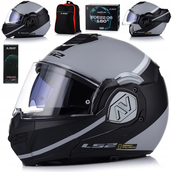 Каска за мотоциклет LS2 FF906 Advant, 57-58см, мат, с Pinlock, тегло 1680г, хомологация P/J ECER 22.06