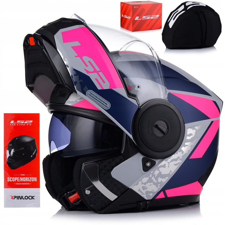 Каска за мотор LS2 FF902 SCOPE II, модулна, Pinlock 70 MaxVision, XL, 61-62см, HPTT, тегло 1750гр