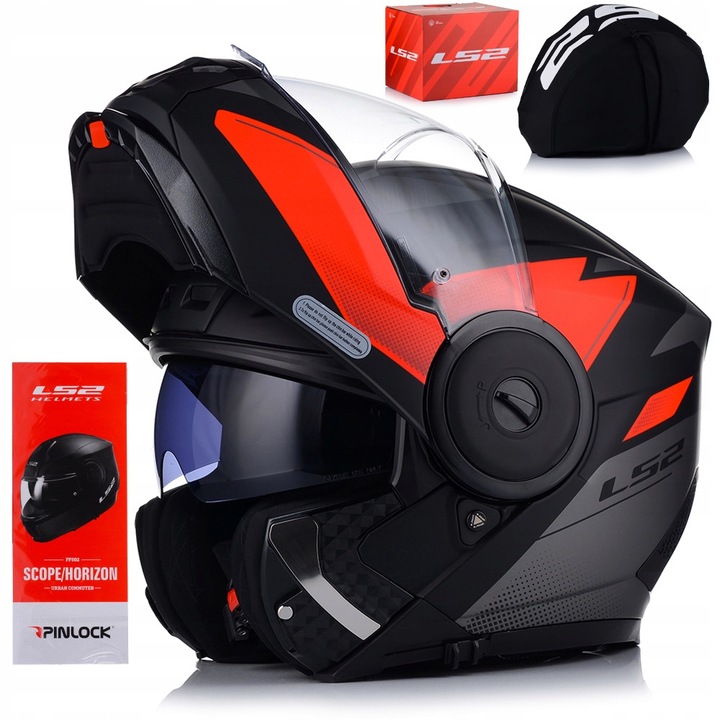 Каска за мотоциклет LS2 FF902 SCOPE II, модулна, с Pinlock 70 MaxVision, 55-56см, тегло 1750г, цвят розов