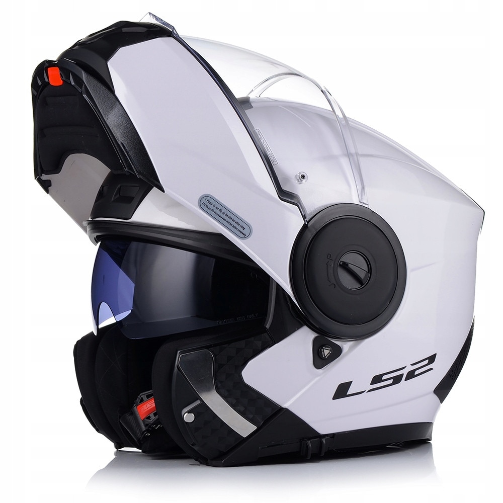 Casca moto LS2 FF902 flip-up alb, protectie UV, marime M (57-58 cm