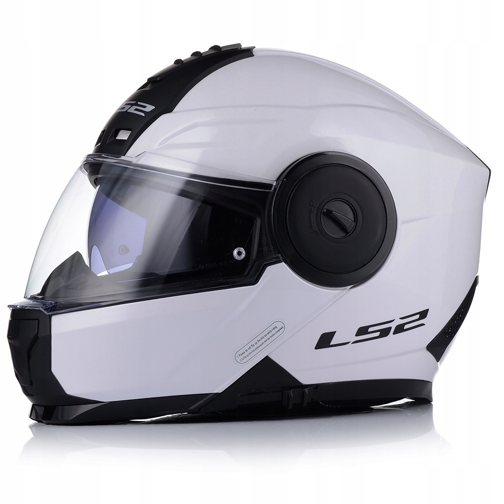 Casca moto LS2 FF902 flip-up alb, protectie UV, marime M (57-58 cm