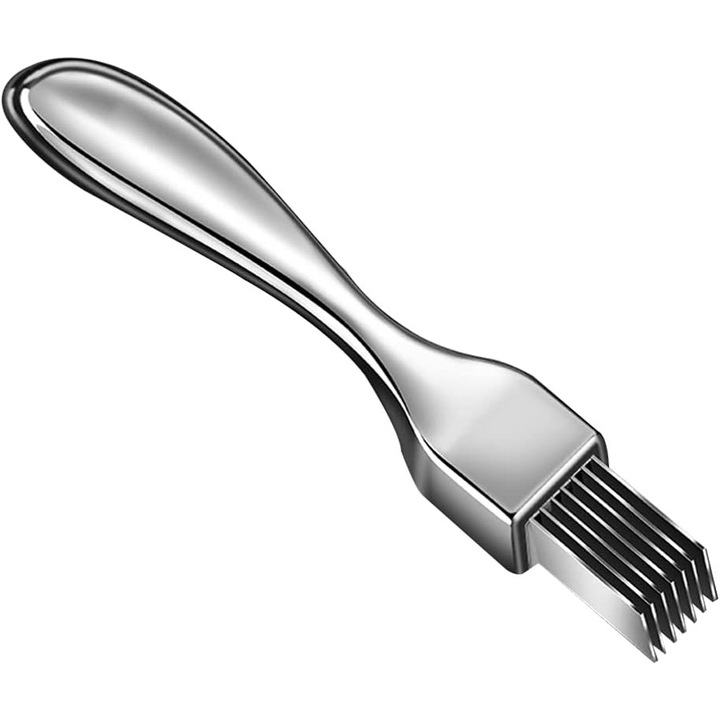Feliator ceapa inox, taietor legume, 15.5x2.5x1cm, alb