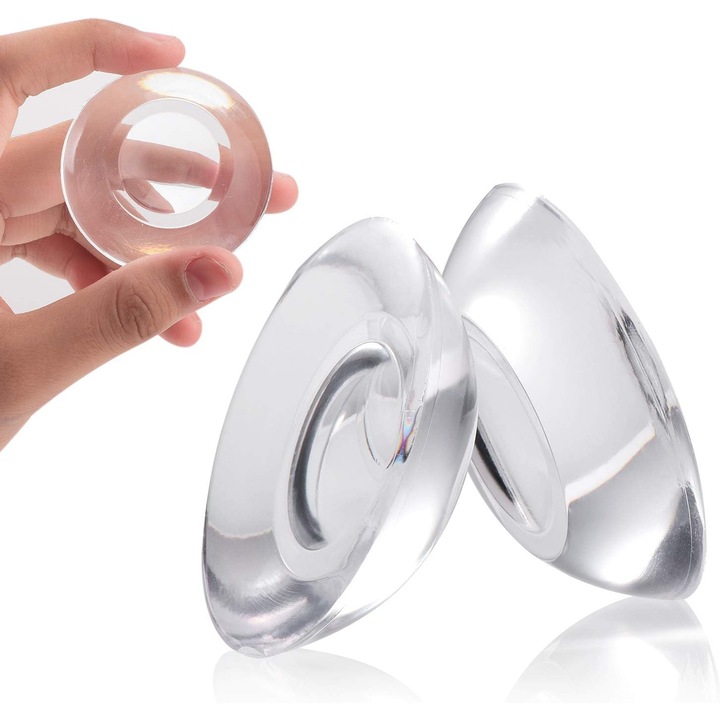 Átlátszó szilikon kerek falvédők, 9 db-os készlet, újrafelhasználható, 3x3cm