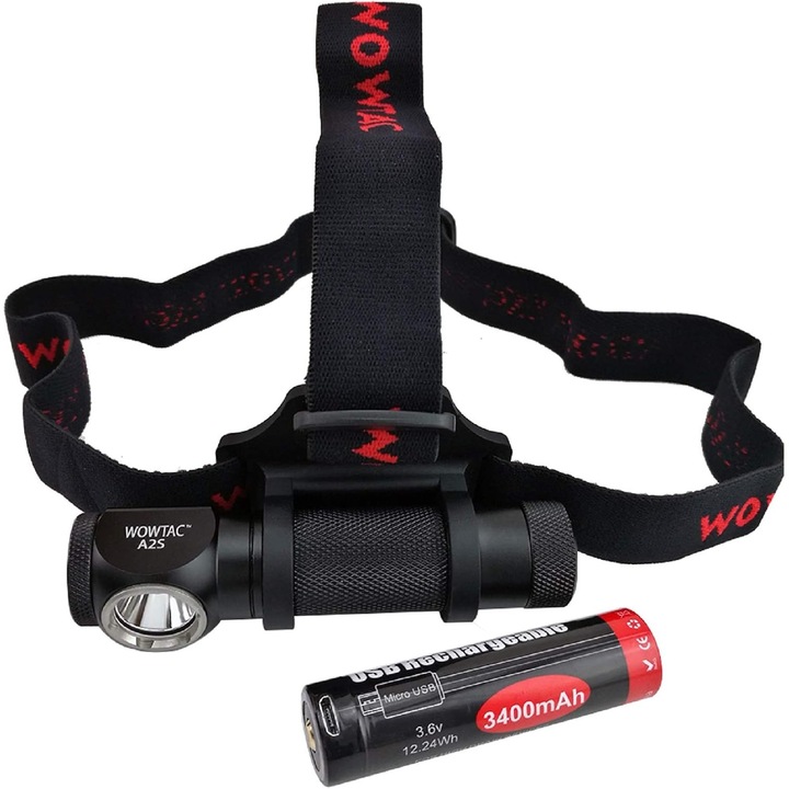 Lanterna Enforose, IPX8, 1050 lumeni, cap magnetic, banda elastica ajustabila