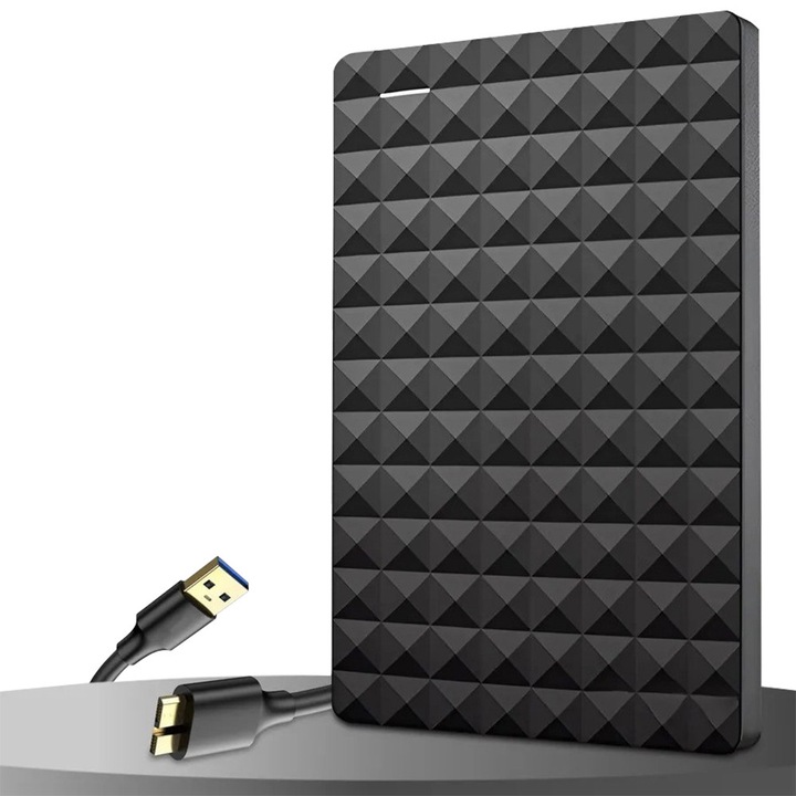 Hard disk extern Fudisenn®, 4TB, 2.5inch, USB 3.0, Negru, 143x103x30mm